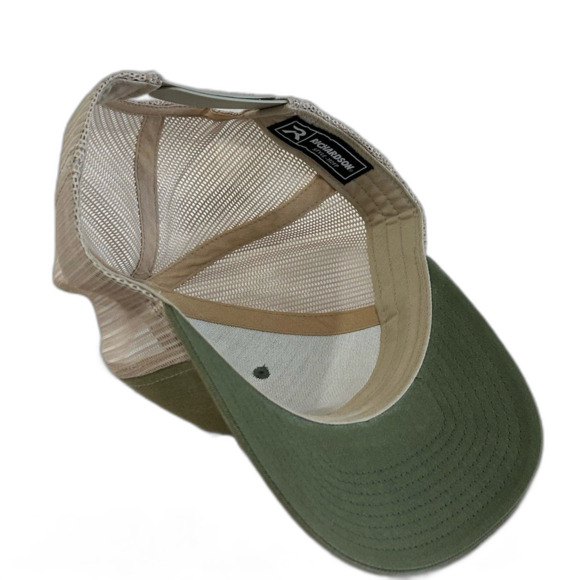 Richardson Cap Hat Unisex Snapback Tan Sewee Outpost Leather Emblem Patch Cap - Picture 8 of 10